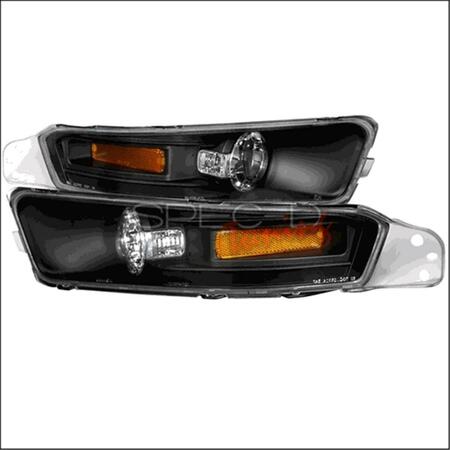 OVERTIME Bumper Lights for 05 to 09 Ford Mustang, Black - 10 x 19 x 25 in. OV126178